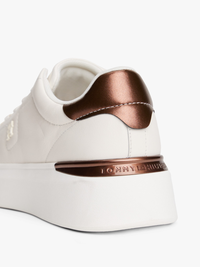 Alb Sneakers Chic Cu Platforma  Femei