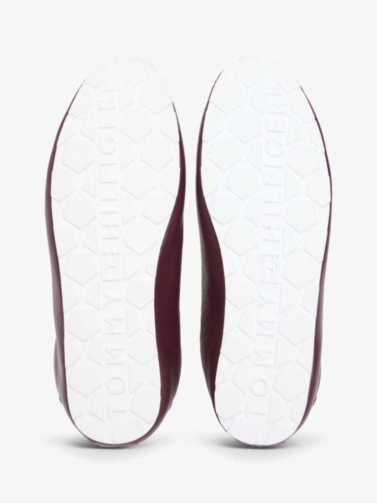 Rosu TH Monogram Sneakers Din Piele Cu Low Profil   Femei