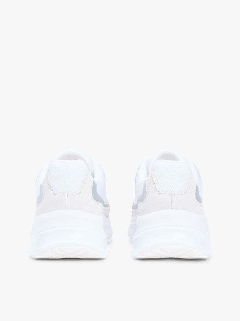 Alb Adidasi Chunky Din Piele Suede Cu Sireturi  Femei