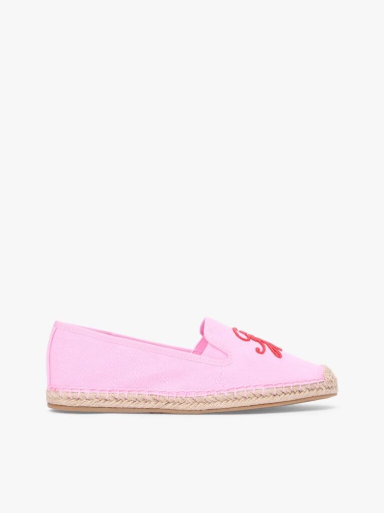 Roz Espadrile Din Panza Cu Logo Brodat  Femei