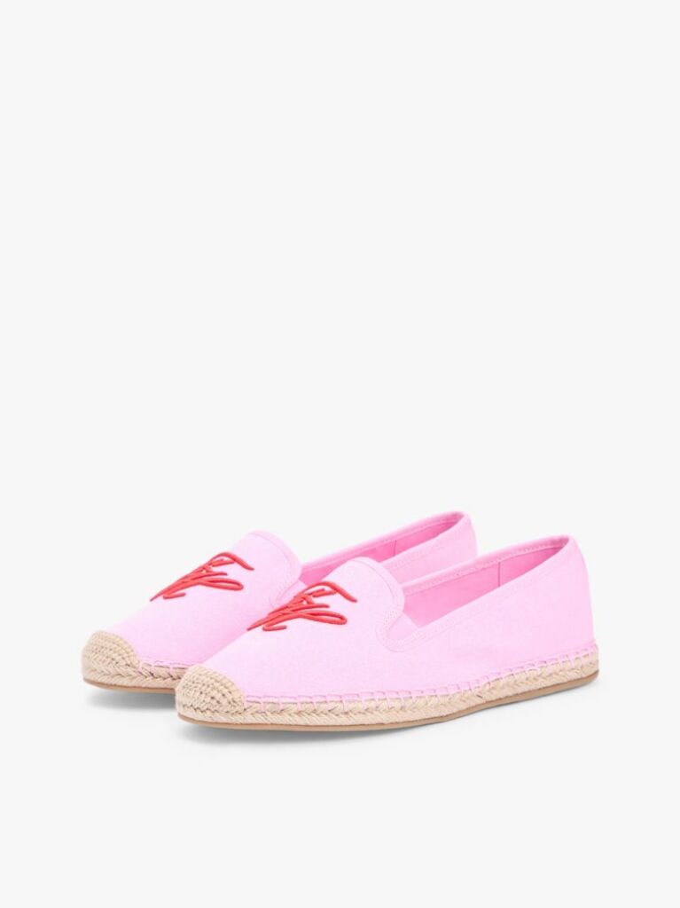 Roz Espadrile Din Panza Cu Logo Brodat  Femei