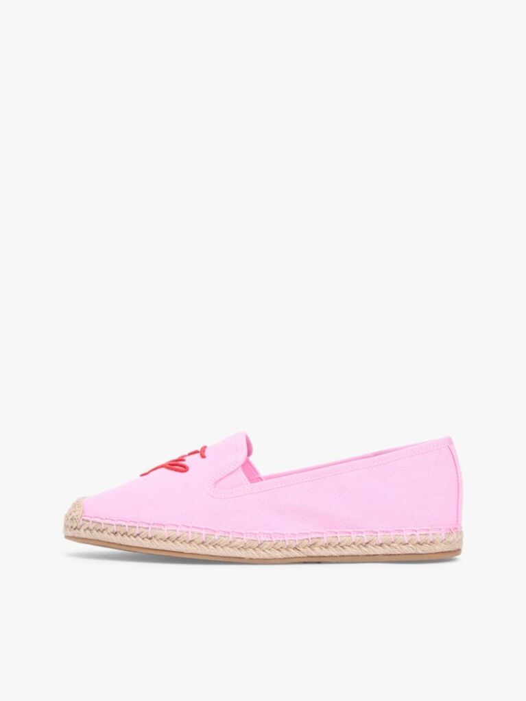 Roz Espadrile Din Panza Cu Logo Brodat  Femei