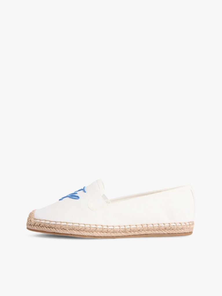 Alb Espadrile Din Panza Cu Logo Brodat  Femei