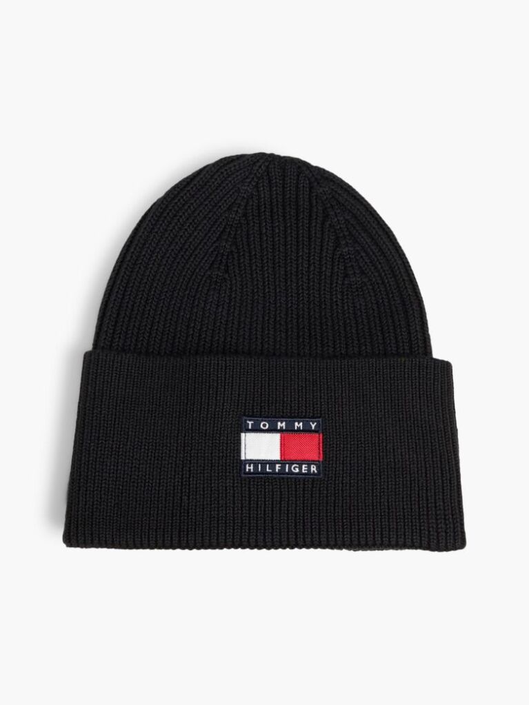 Negru Caciula Tricotata Ribbed Cu Logo Heritage  Copii unisex