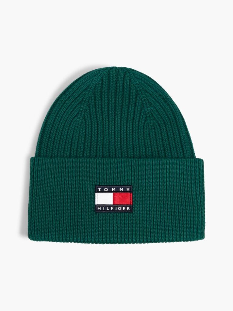 Green Kids' Heritage Flag Logo Rib-Knit Beanie  Kids Unisex