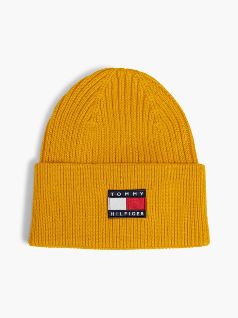 Yellow Kids' Heritage Flag Logo Rib-Knit Beanie  Kids Unisex
