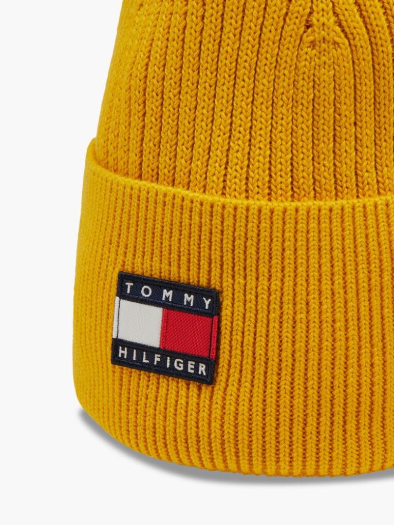 Yellow Kids' Heritage Flag Logo Rib-Knit Beanie  Kids Unisex