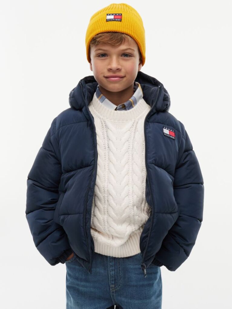 Yellow Kids' Heritage Flag Logo Rib-Knit Beanie  Kids Unisex