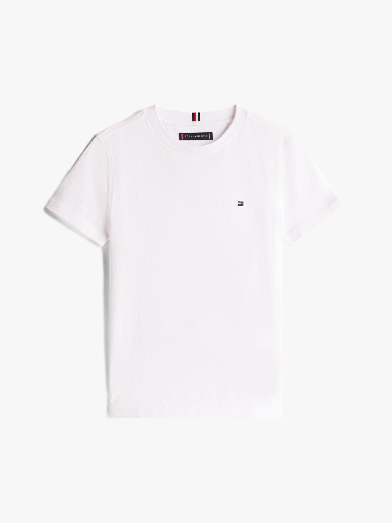 Alb Tricou Din Bumbac Organic Essential  Baieti