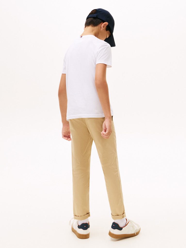 Alb Tricou Din Bumbac Organic Essential  Baieti