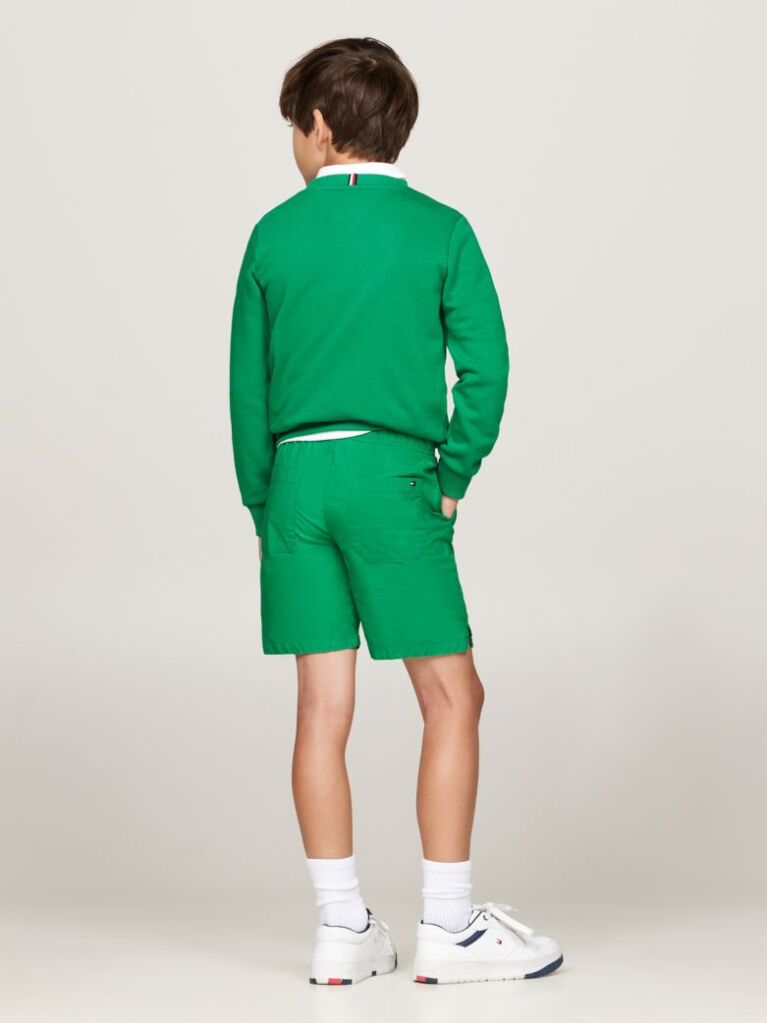 Verde Pantaloni Scurti Cu Emblema Brodata Hilfiger  Baieti
