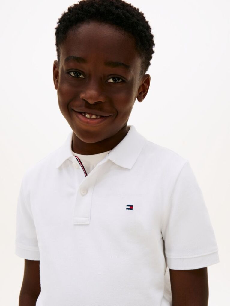 Alb Polo Regular Fit Essential Cu Steag Brodat  Baieti