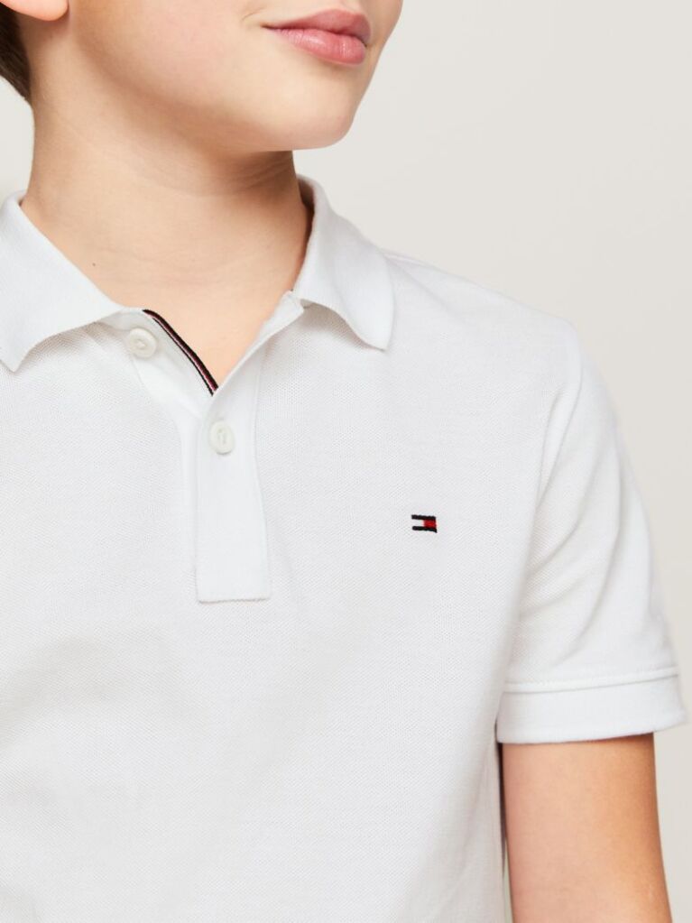 Alb Polo Regular Fit Essential Cu Steag Brodat  Baieti