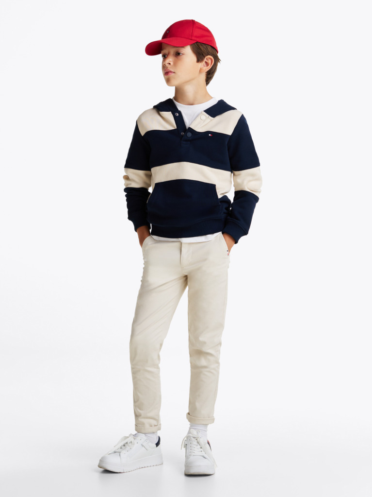Multi Stripe Snap-Button Hoody  Boys
