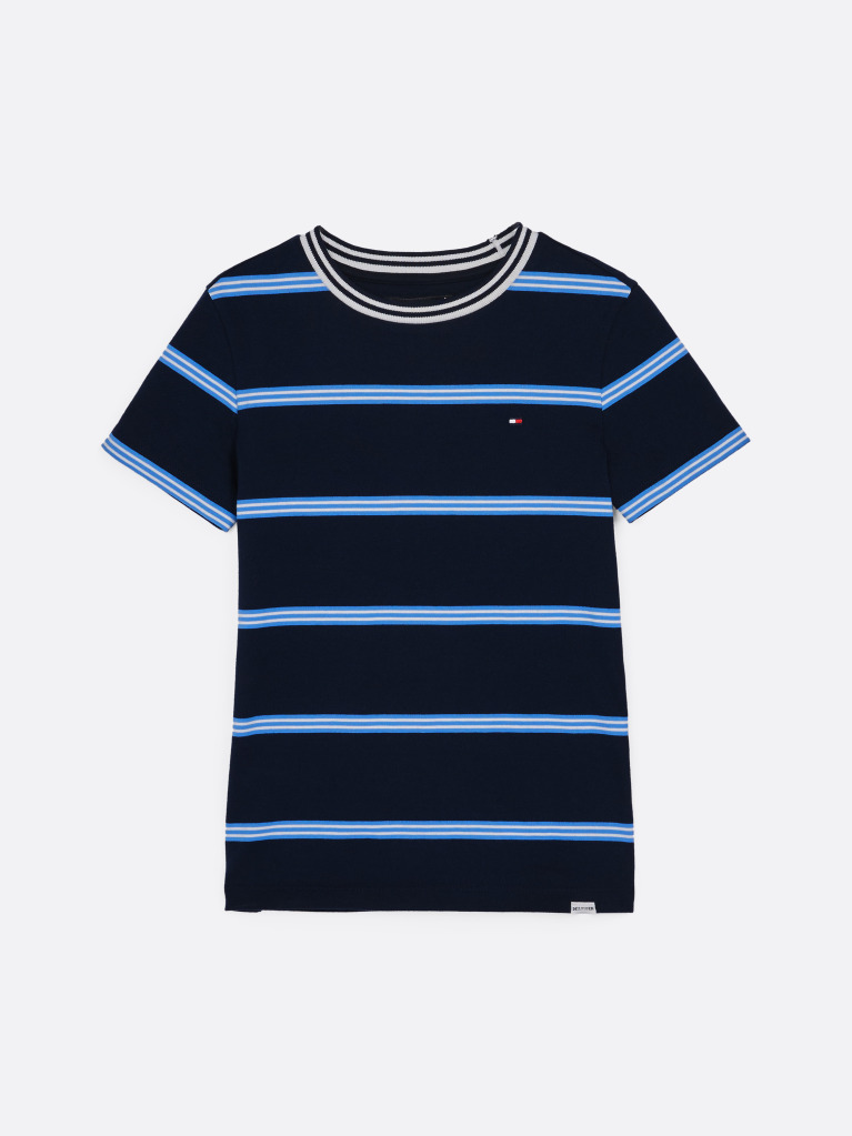 Multi Tricou Cu Guler Rotund Si Dungi  Baieti