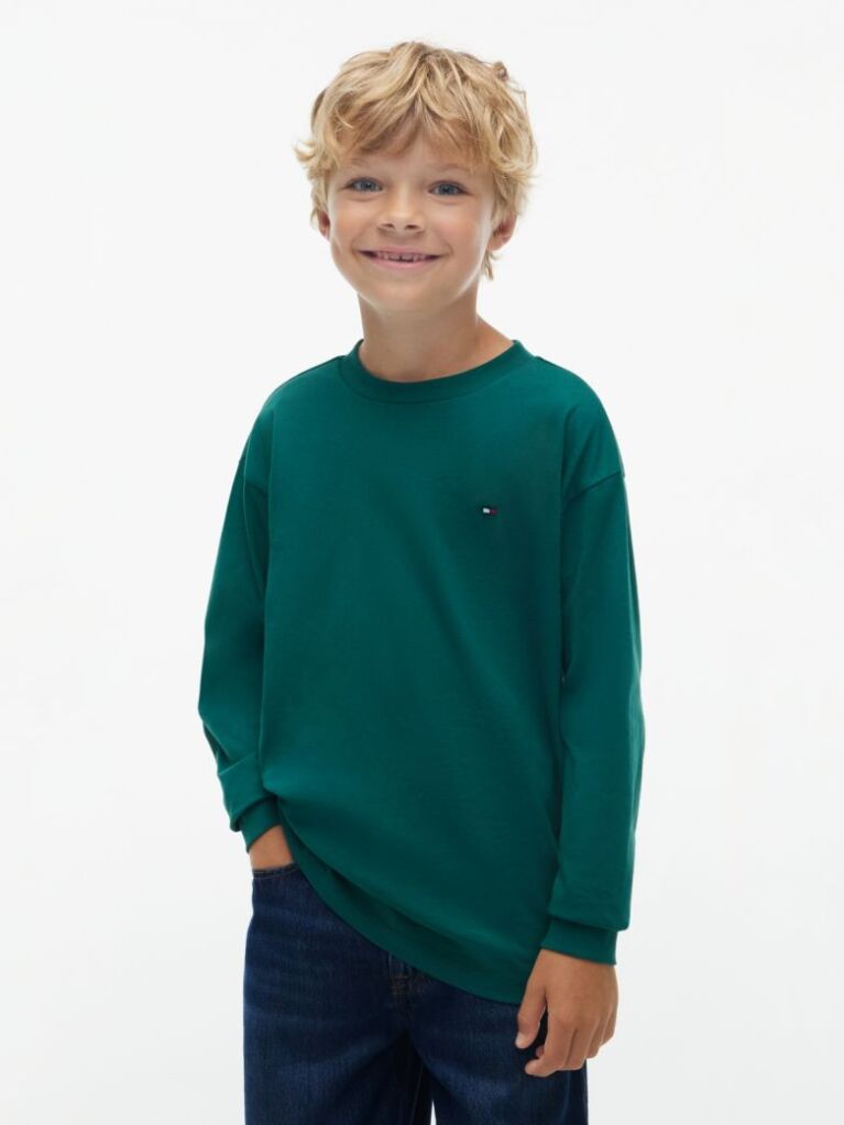 Verde Tricou Essential Din Jersey Cu Maneca Lunga  Baieti