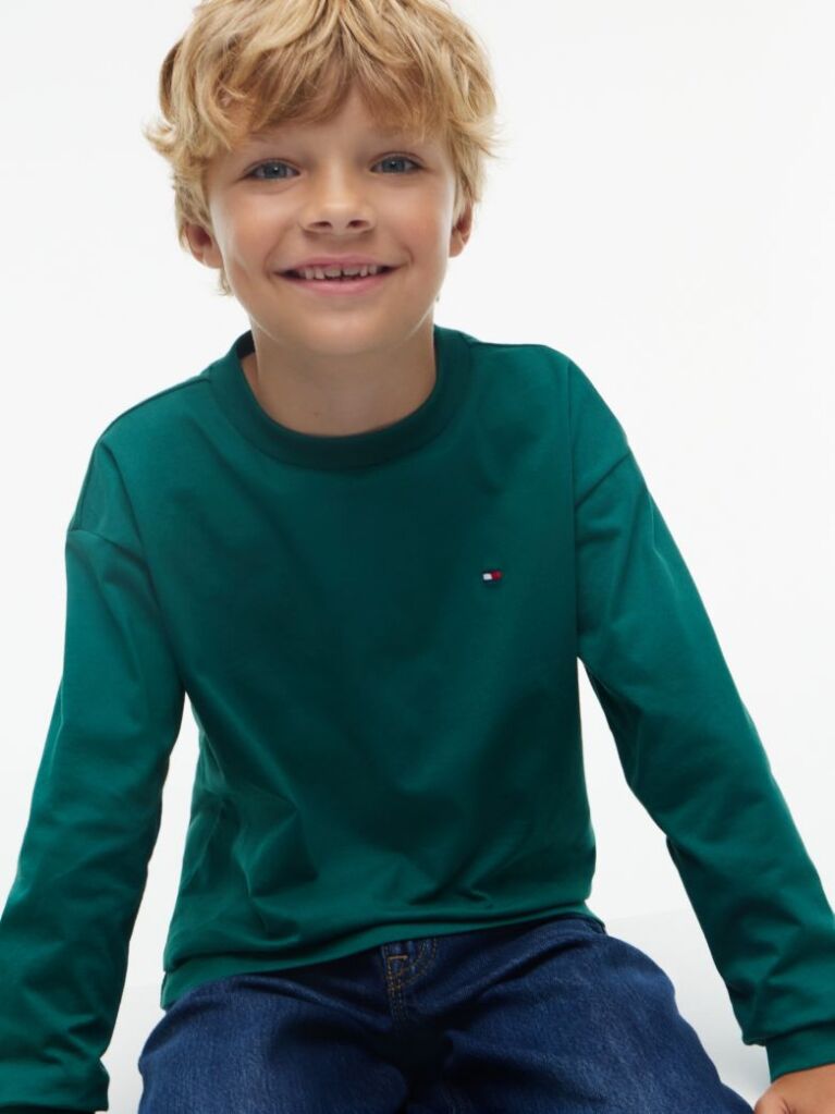 Verde Tricou Essential Din Jersey Cu Maneca Lunga  Baieti