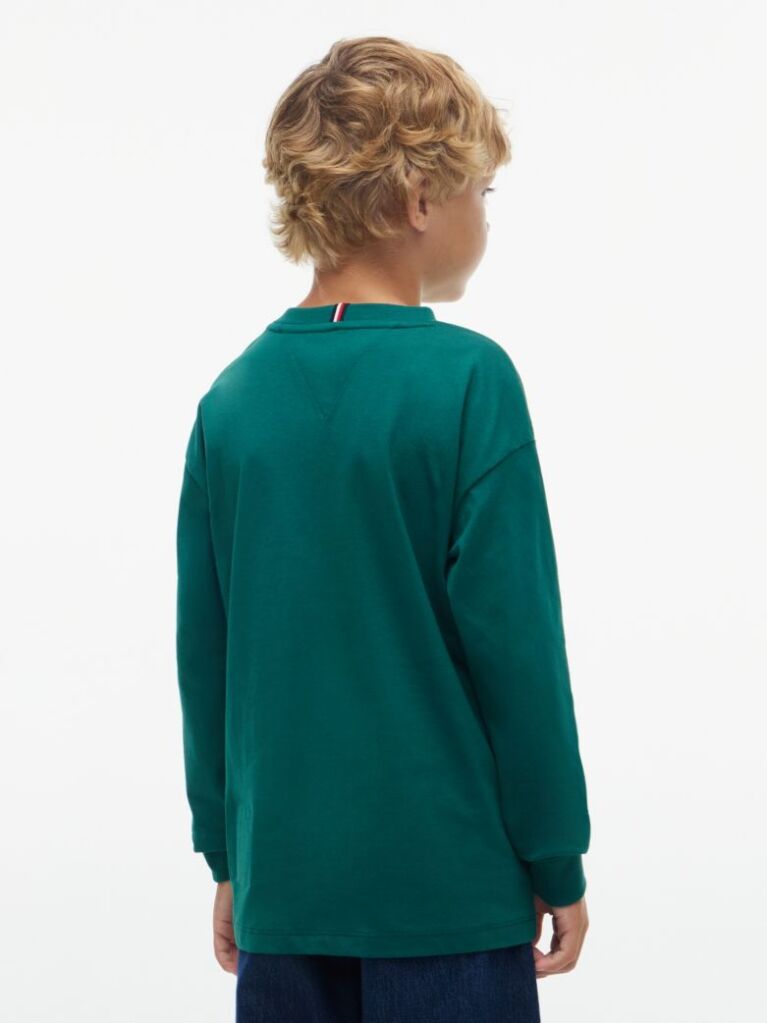Verde Tricou Essential Din Jersey Cu Maneca Lunga  Baieti