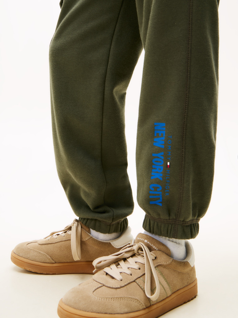 Verde NYC Print Pantaloni De Trening Cargo  Baieti