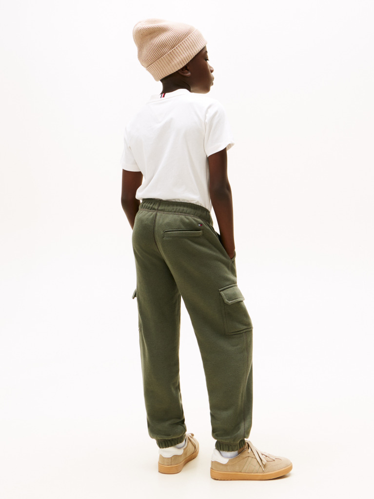 Verde NYC Print Pantaloni De Trening Cargo  Baieti