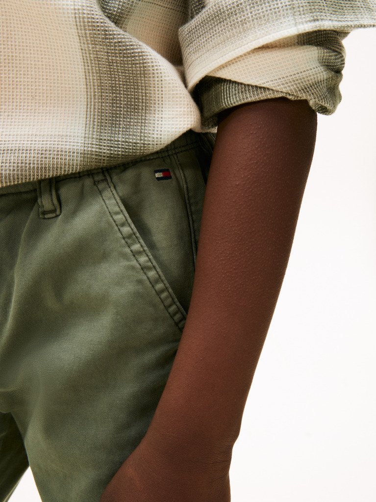 Verde Pantaloni Cargo Essential Herringbone  Baieti