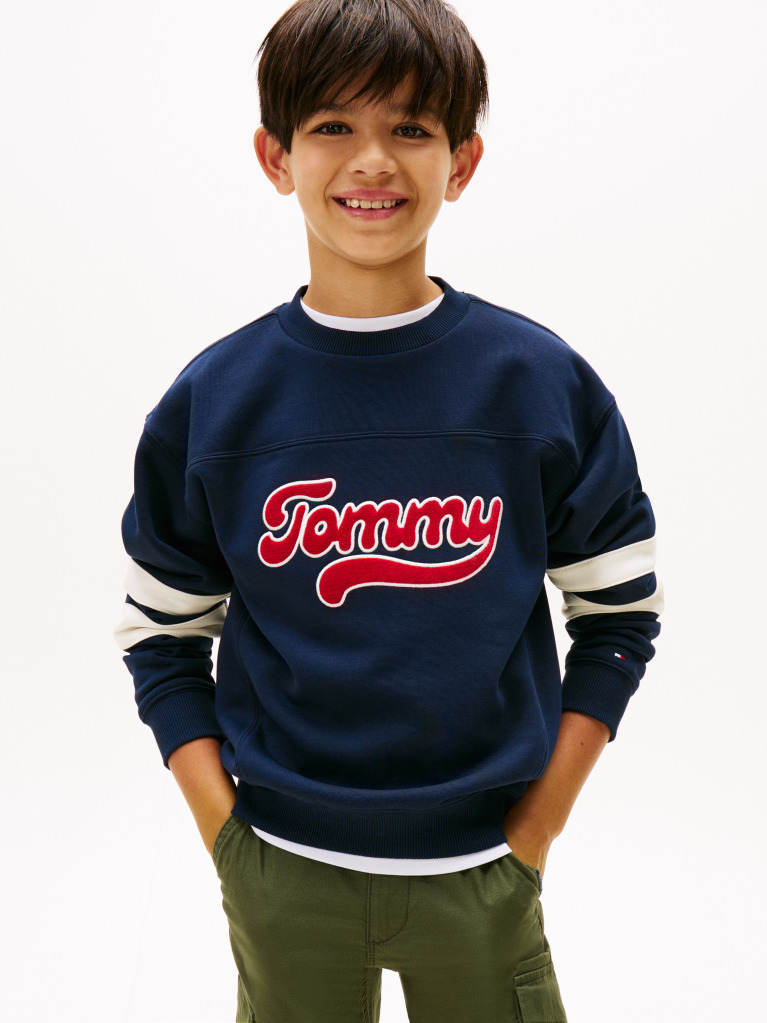Blue Varsity Back Logo Colour-Blocked Sweatshirt  Boys