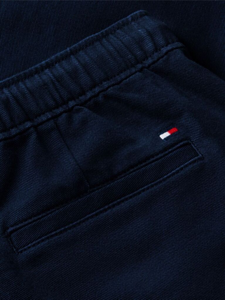 Blue Pantaloni Esentiali Din Tesatura Twill  Baieti