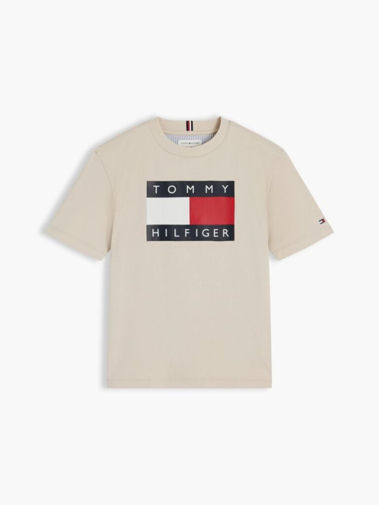 Bej Tricou Din Jersey Cu Imprimeu Heritage Flag  Baieti