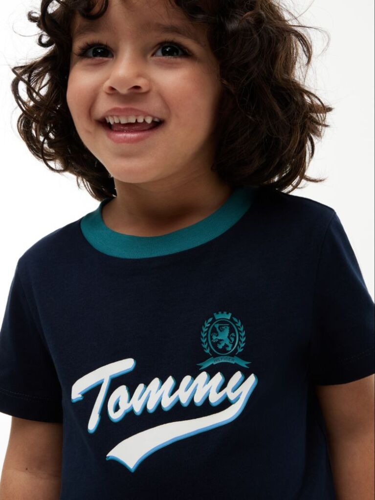 Blue Tricou Cu Logo-ul Crest  Baieti