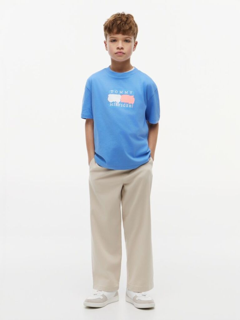Blue T-Shirt Cu Steag  Baieti