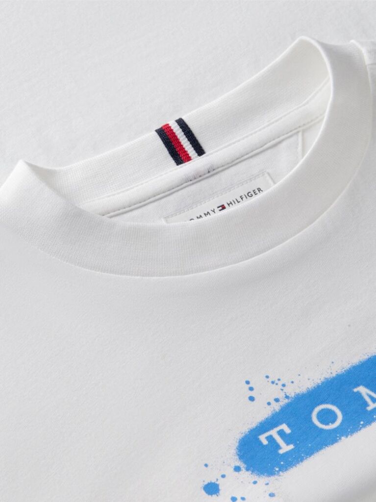 Alb T-Shirt Cu Steag  Baieti