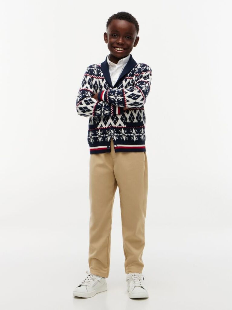Brown Tapered Twill Trousers  Boys