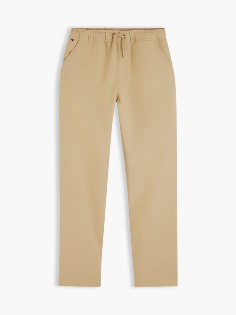 Brown Tapered Twill Trousers  Boys