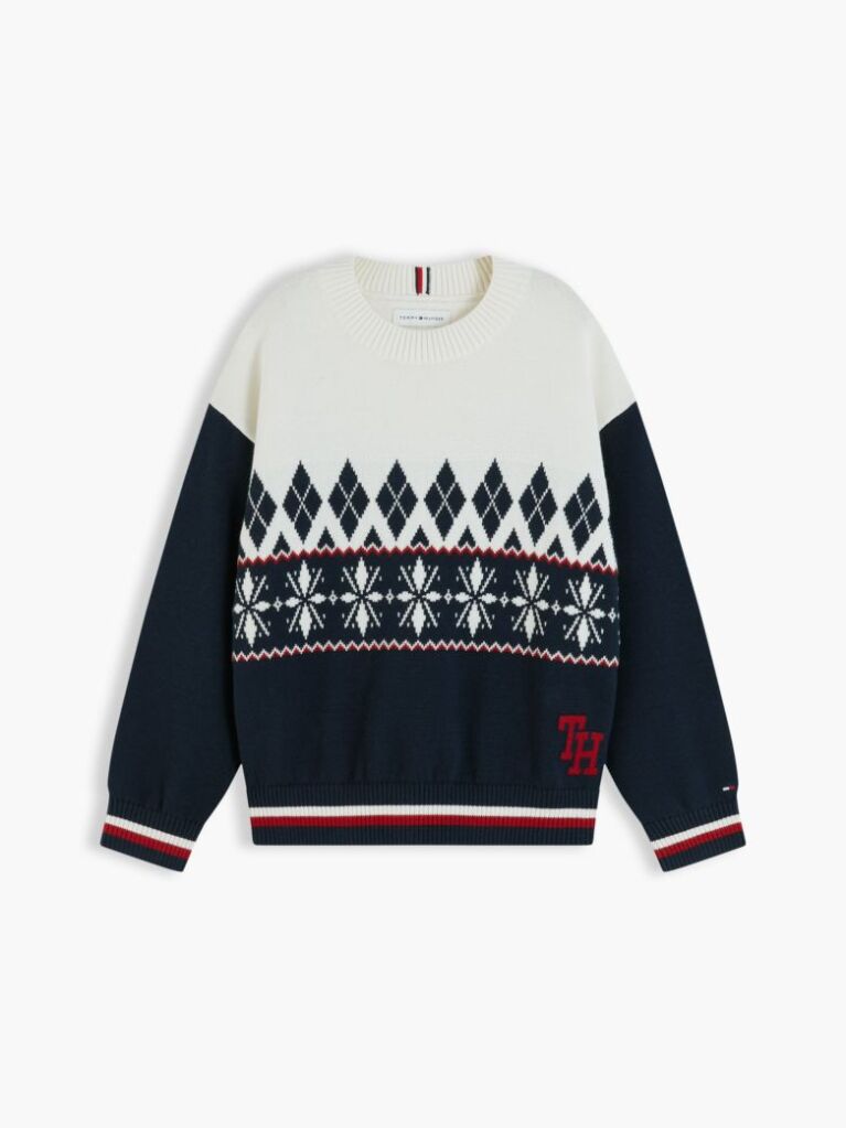 Multi Varsity Logo Fair Isle Jumper  Boys