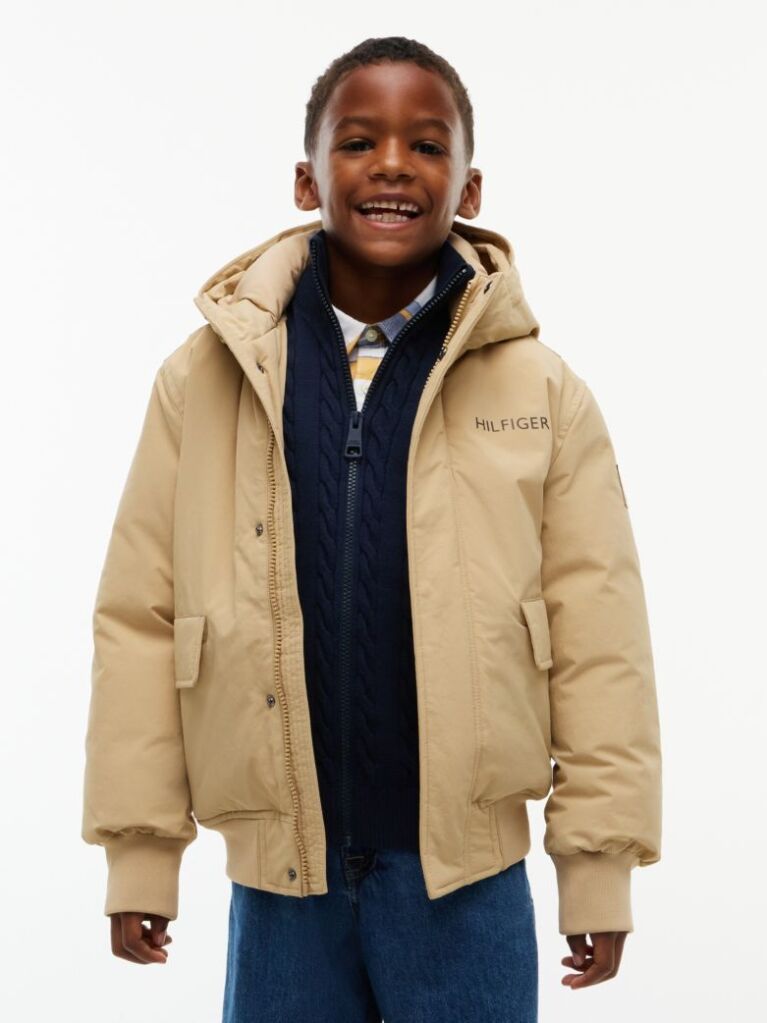 Brown Faux Fur Hood Padded Relaxed Parka  Boys