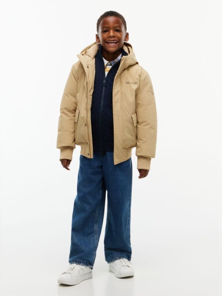 Brown Faux Fur Hood Padded Relaxed Parka  Boys