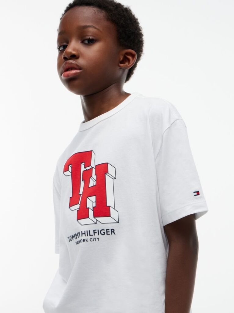 White Varsity Logo Jersey T-Shirt  Boys