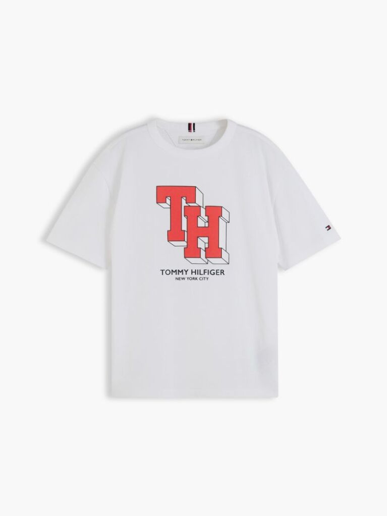 White Varsity Logo Jersey T-Shirt  Boys