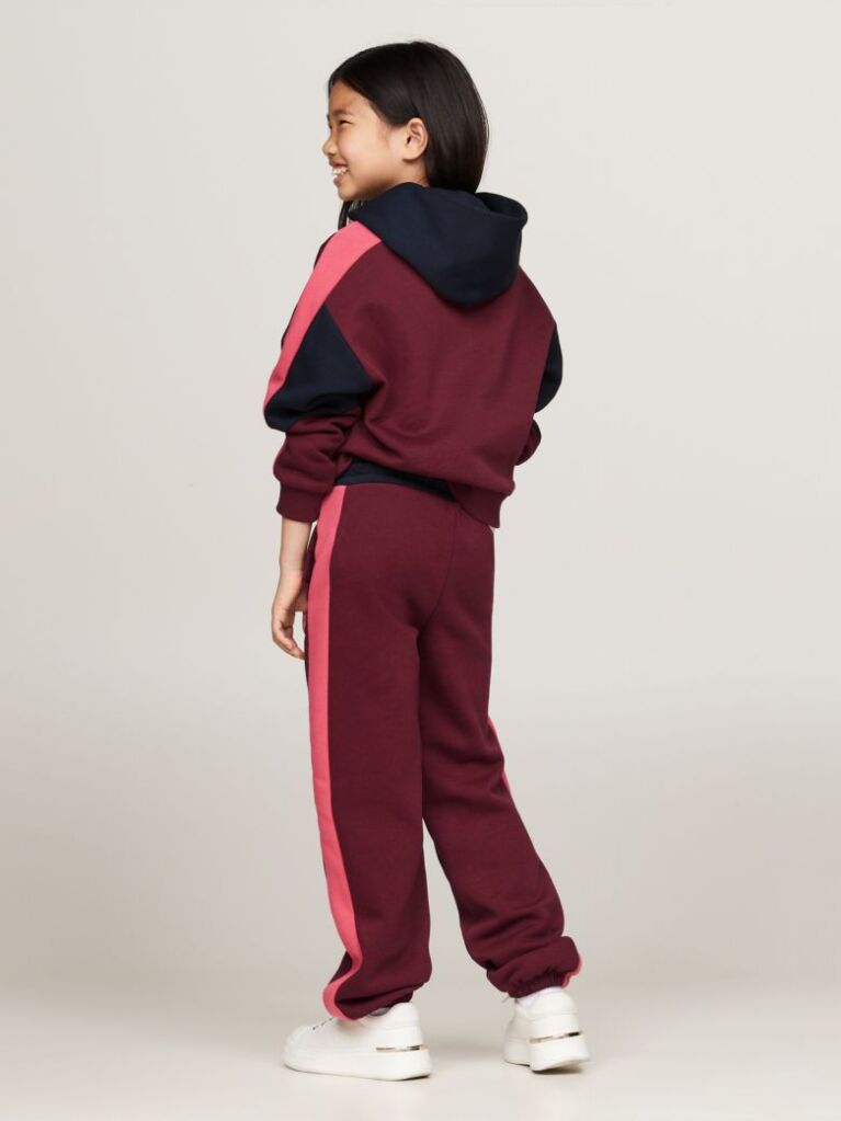 Multi Colorblock Drawstring Waist Joggers  Girls