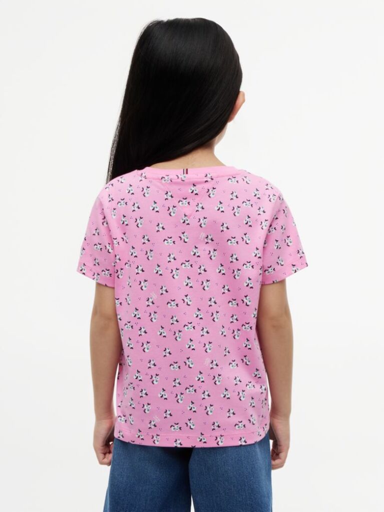 Roz T-Shirt Cu Logo  Fete