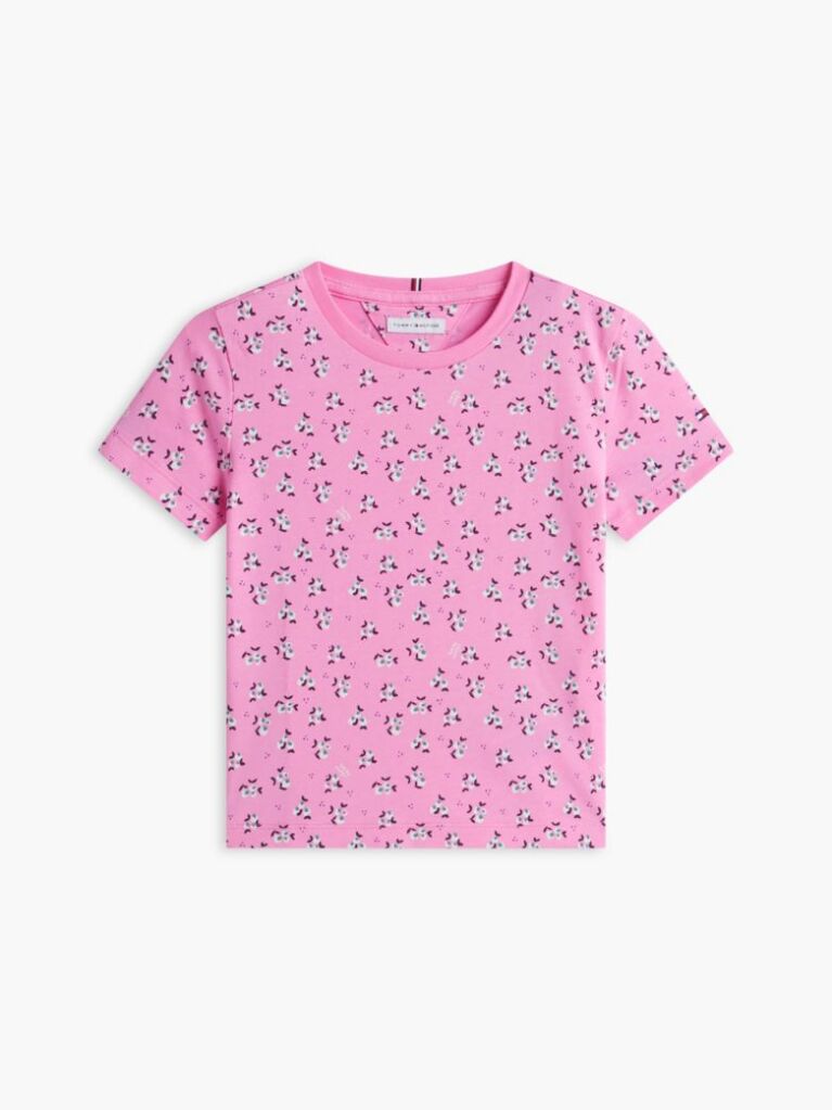 Roz T-Shirt Cu Logo  Fete
