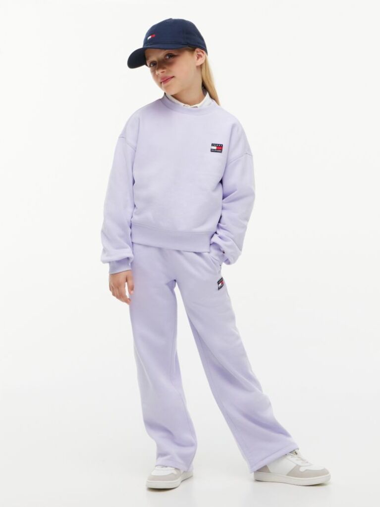 Mov Heritage Pantaloni Joggers Cu Croiala Wide Si Steag  Fete