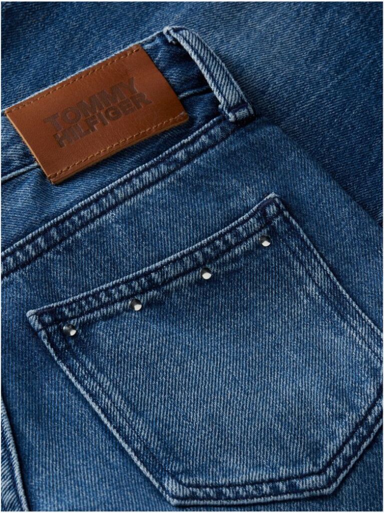 Blue Stud Barrel Leg Jeans  Girls