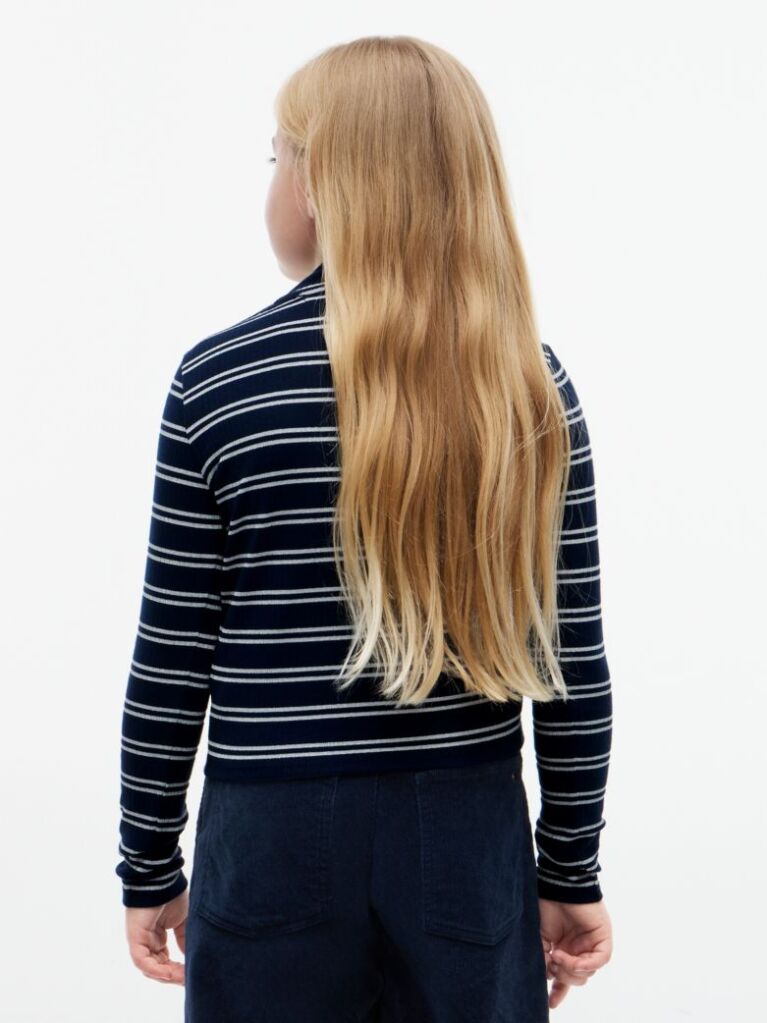 Multi Glitter Extra Slim Long Sleeve Top  Girls