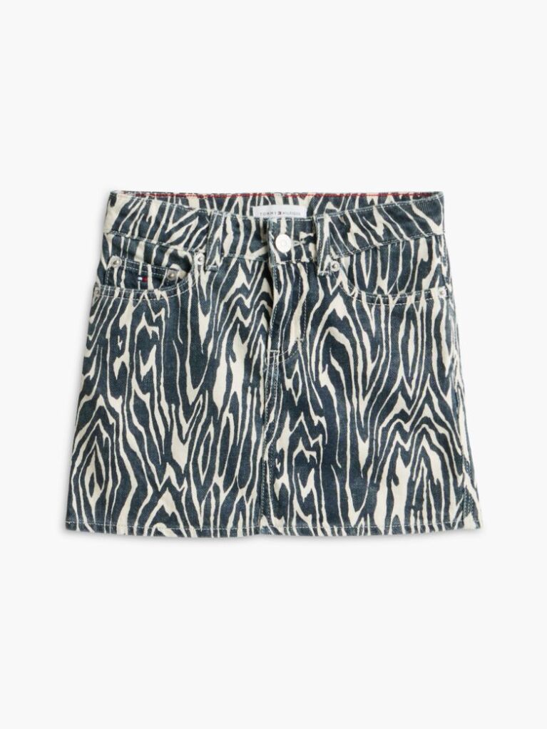 Multi Denim Printed Skirt  Girls