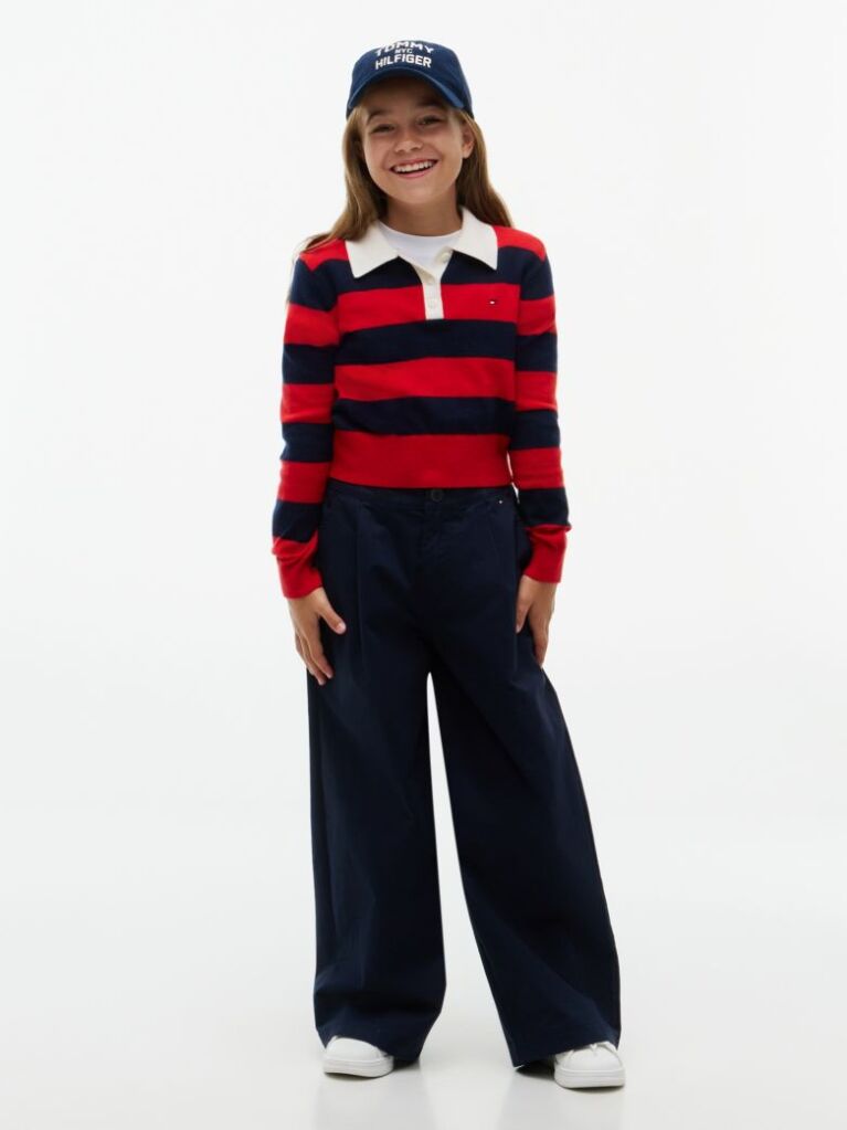 Blue Essential Pantaloni Cu Croiala Wide  Fete