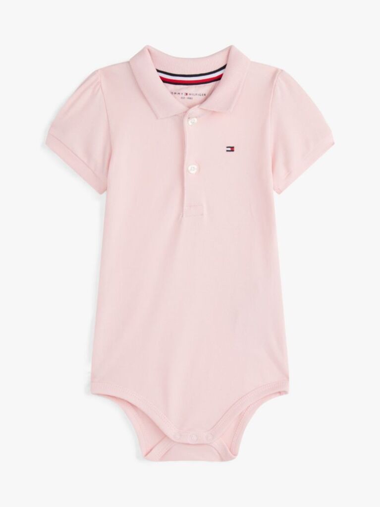 Pink Polo Bodysuit Gift Set  Newborn