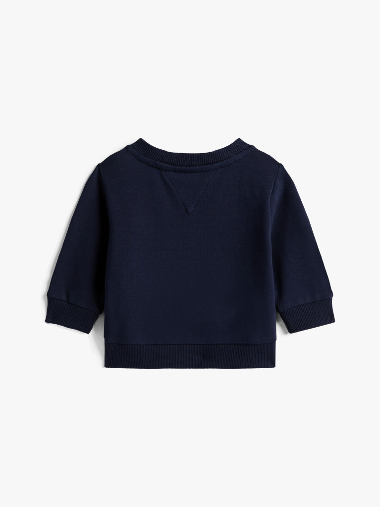 Blue Hanorac Relaxat Cu Emblema Steag Hilfiger Si Blocuri De Culoare  Nou nascuti