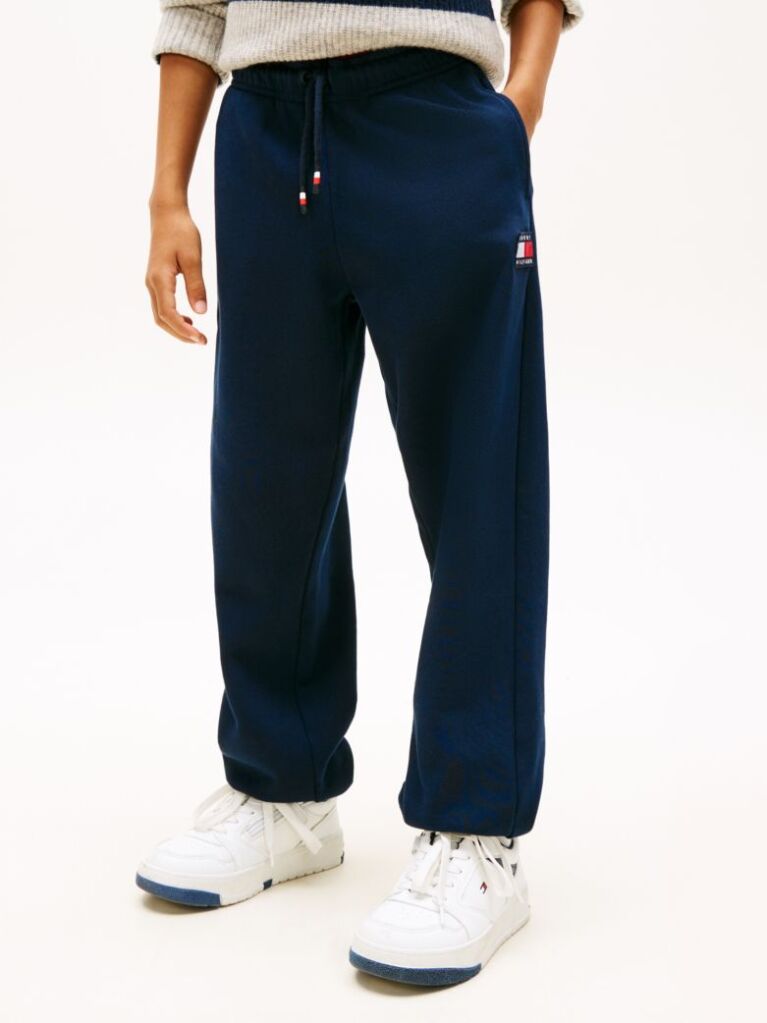 Blue Pantaloni Joggers Cu Logo Heritage Flag Si Mansete Cu Snur  Copii unisex