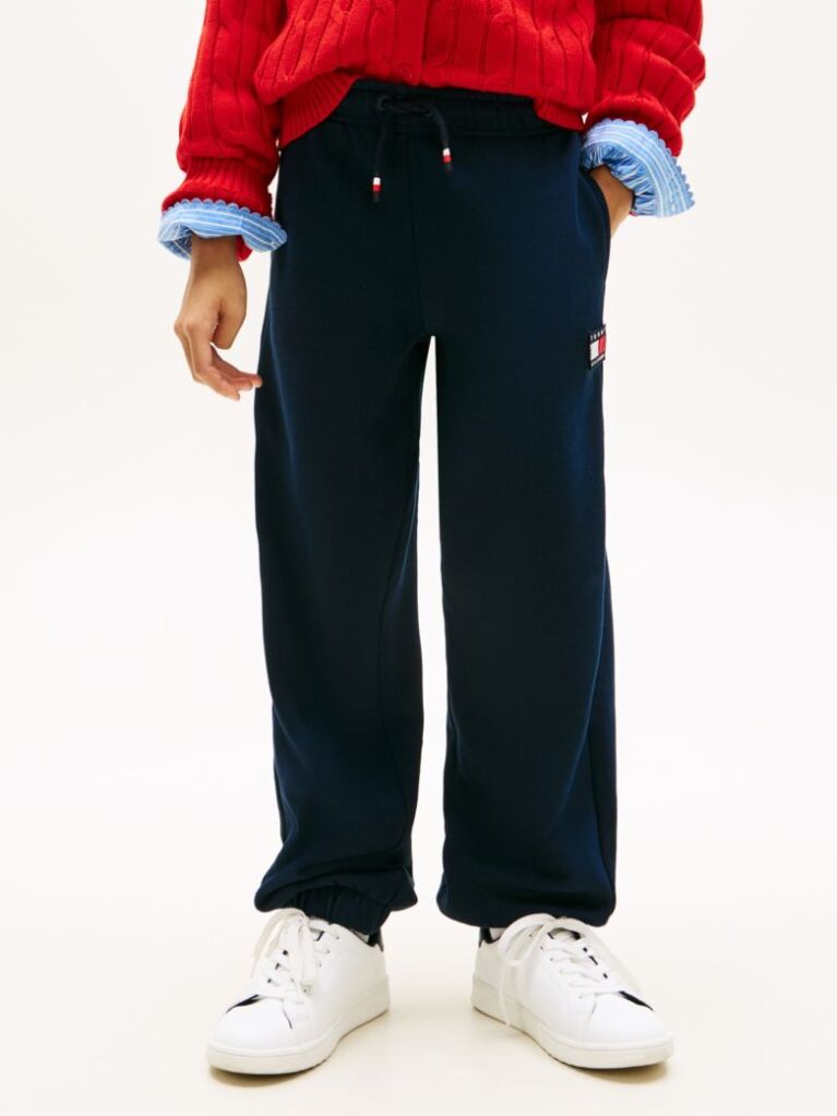 Blue Pantaloni Joggers Cu Logo Heritage Flag Si Mansete Cu Snur  Copii unisex